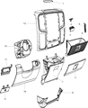 Diagram for Ram 1500 Classic Steering Column Cover - 1WQ361X9AG