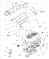 Diagram for 2000 Dodge Grand Caravan Exhaust Manifold Gasket - MR404181