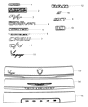 Diagram for 2015 Chrysler Town & Country Emblem - 68081543AA