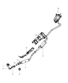 Diagram for 2009 Dodge Caliber Exhaust Clamp - 5105634AB