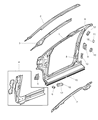 Diagram for 2002 Chrysler Voyager Weather Strip - 4717720AA