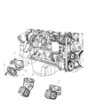 Diagram for 2009 Dodge Ram 3500 Engine Mount Bracket - 52121815AB