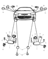 Diagram for 2001 Chrysler Sebring Headlight - 4805822AB