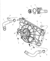 Diagram for Dodge Thermostat Housing - 5037174AD