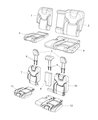 Diagram for 2016 Jeep Cherokee Seat Cover - 6CV42HL1AB