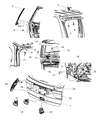 Diagram for 2011 Dodge Durango Tailgate Handle - 1WJ71AXRAA