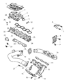 Diagram for Chrysler LHS Intake Manifold Gasket - 4663852