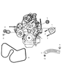 Diagram for 2007 Jeep Wrangler Alternator Bracket - 68027477AA