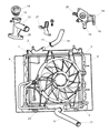 Diagram for 2003 Chrysler PT Cruiser Cooling Fan Assembly - 5017407AB