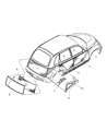 Diagram for Chrysler PT Cruiser Door Moldings - WT48AAAAC