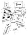 Diagram for 2002 Chrysler Voyager Weather Strip - 4717792AA