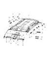 Diagram for 2020 Dodge Grand Caravan Sun Visor - 1JE891DAAA