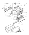 Diagram for 1995 Chrysler Sebring Intake Manifold Gasket - MD309720