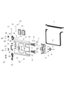 Diagram for Jeep Wrangler Tailgate Lock - 68283296AB