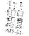 Diagram for 2023 Jeep Gladiator Seat Cover - 6YS10TX7AA