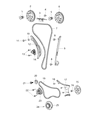 Diagram for Jeep Wrangler Timing Chain Guide - 4893695AA