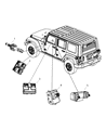 Diagram for 2010 Jeep Wrangler Door Lock Switch - 4602678AB