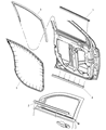 Diagram for 2012 Dodge Caliber Weather Strip - 5074262AE