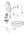 Diagram for 2002 Chrysler Town & Country Oil Filter Housing - 4781163AA