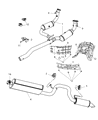 Diagram for 2007 Jeep Liberty Exhaust Hanger - 52128668AB
