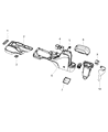 Diagram for 2011 Jeep Wrangler Center Console Base - 1PU22DX9AA