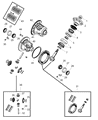 Diagram for Ram Dakota Automatic Transmission Output Shaft Seal - 68056356AA