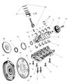 Diagram for Jeep Liberty Crankshaft Thrust Washer Set - 5012356AB