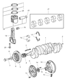 Diagram for 2002 Dodge Sprinter 2500 Crankshaft Thrust Washer Set - 5073953AB