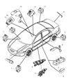 Diagram for Chrysler Brake Fluid Level Sensor - 5019403AA