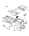 Diagram for 2009 Jeep Wrangler Center Console Base - 1FG731J3AB