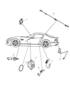 Diagram for Dodge Viper Mirror Switch - 4608505AF