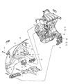 Diagram for 2007 Chrysler PT Cruiser Engine Mount Bracket - 4668458AB