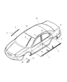 Diagram for 2001 Dodge Stratus Door Moldings - SX14XGRAA