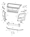 Diagram for Ram ProMaster 2500 License Plate - 68223756AA
