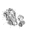 Diagram for Jeep Water Pump Pulley - 68031442AA
