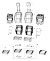 Diagram for 2020 Jeep Wrangler Seat Cover - 6PW33TX7AG