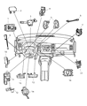 Diagram for 2001 Dodge Durango Dimmer Switch - 56045078AD