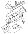 Diagram for 2005 Chrysler 300 Door Moldings - WU26AXRAB