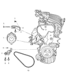 Diagram for 2001 Chrysler PT Cruiser Drive Belt - 4668380AA