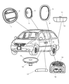 Diagram for Chrysler Town & Country Dome Light - 5016936AA