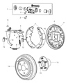 Diagram for Jeep Compass Parking Brake Shoe - 5191306AA