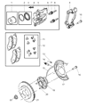 Diagram for Chrysler Aspen Brake Caliper Bracket - 5143351AB