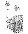 Diagram for 2010 Dodge Caliber Engine Mount Bracket - 5272725AC