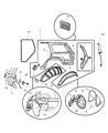 Diagram for Jeep Grand Cherokee Fuel Filler Housing - 55135511AB
