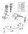 Diagram for Chrysler Grand Voyager Steering Knuckle - 4694822