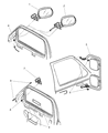 Diagram for 2000 Dodge Ram Wagon Mirror Cover - 55077072AA