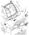 Diagram for Chrysler PT Cruiser Trunk Lid Lift Support - G0004564