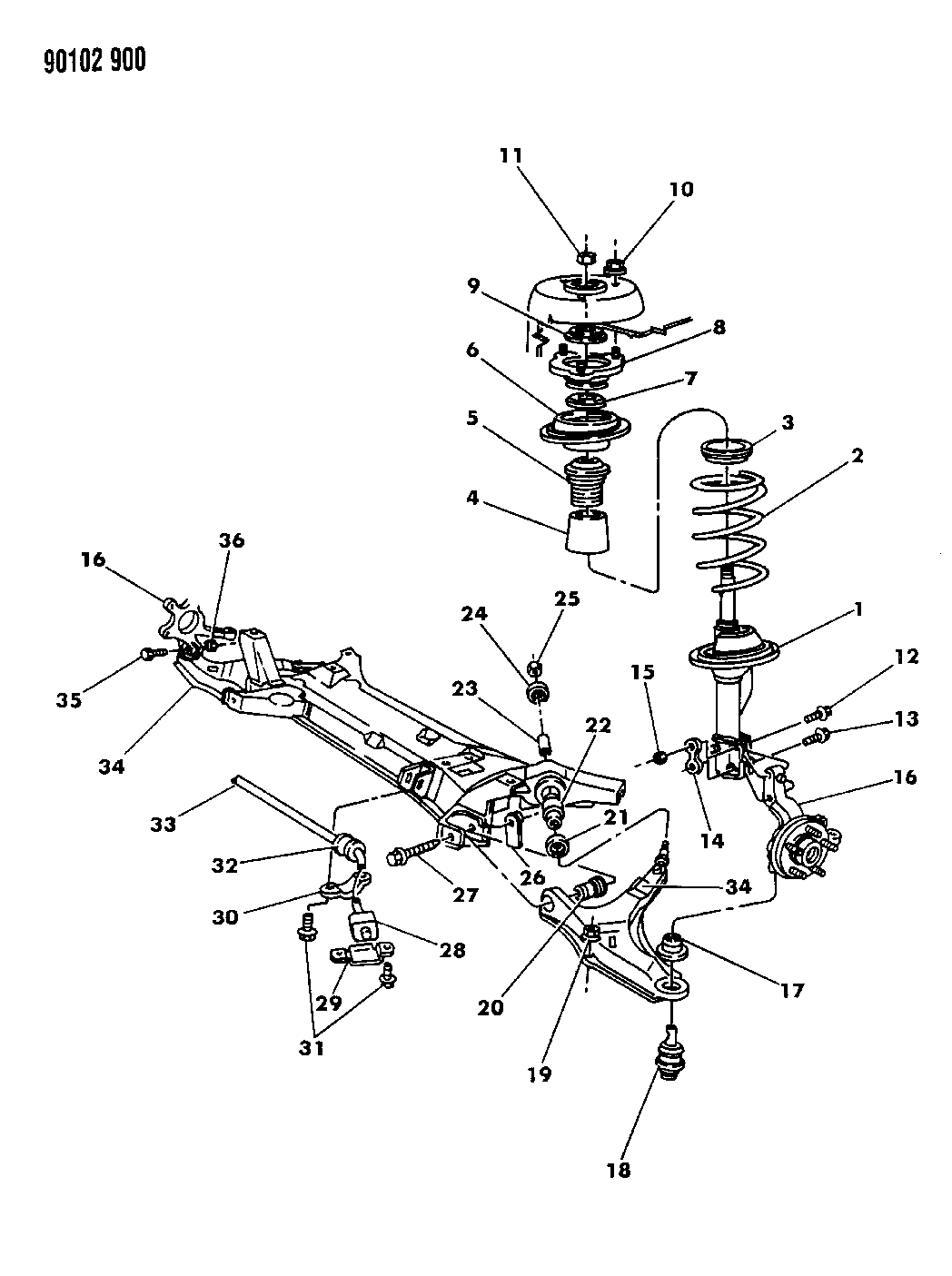 1990 Dodge Caravan Suspension - Front - Mopar Parts Giant