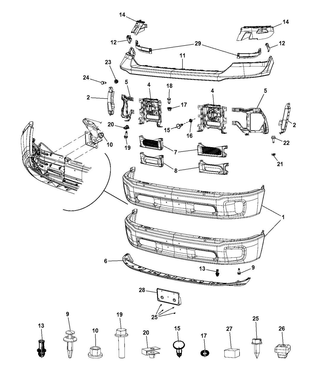 Dodge Ram Front Bumper