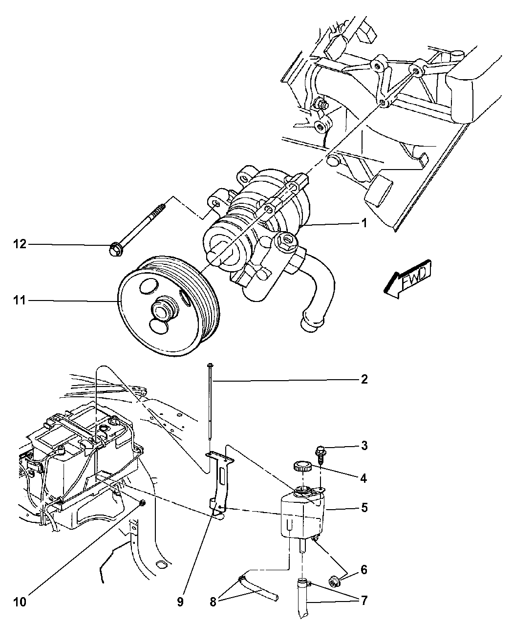 52038708AB - Genuine Mopar PUMP-POWER STEERING